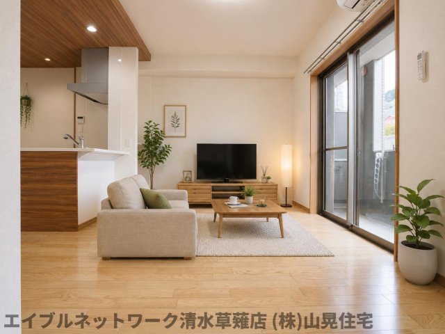 居室・リビング　家具備品はCGによるイメージで、実際の物件には含まれません