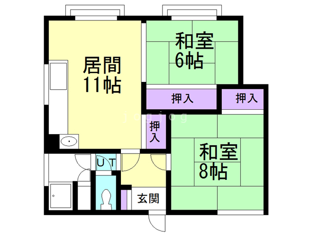 川本アパートＡの間取り