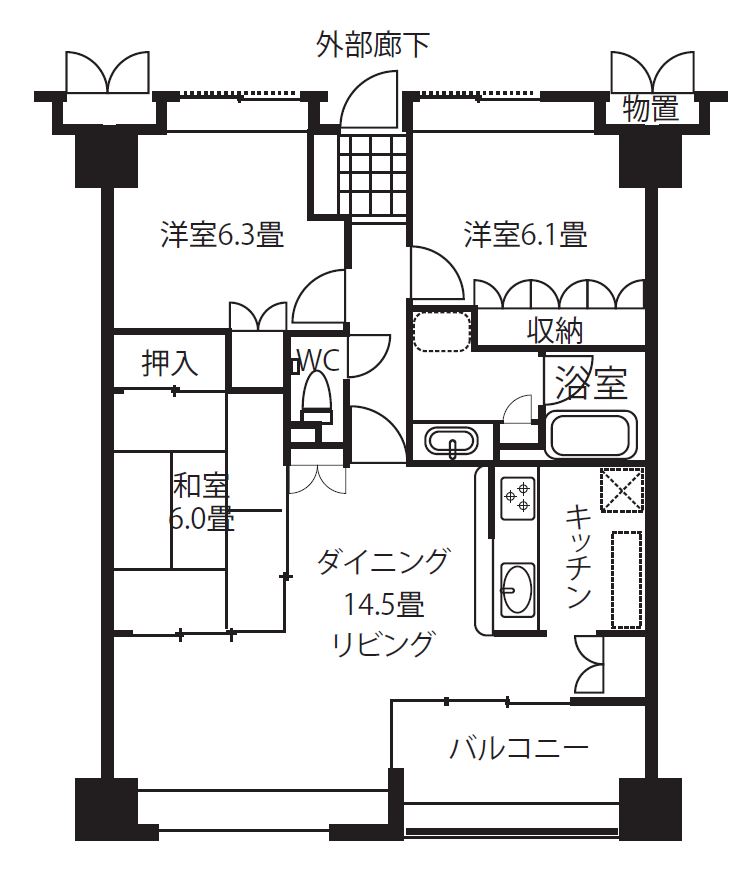 サーパス吉野本町の間取り