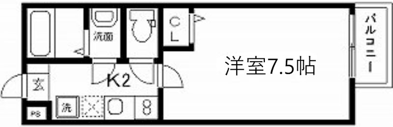 京都市下京区塩屋町のマンションの間取り