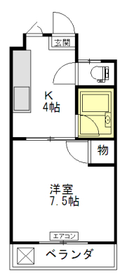 コーポ牛場の間取り