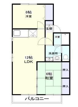 サンピュアコートＢの間取り