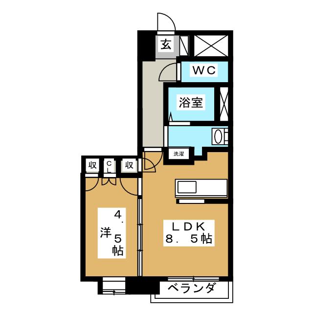 ディークレスト太子堂駅前Ｗｅｓｔの間取り