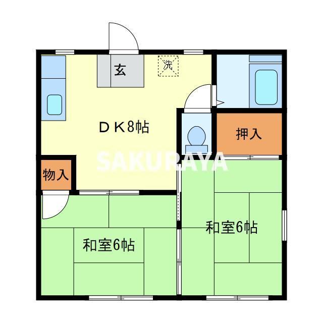 グリーンホームズA棟の間取り