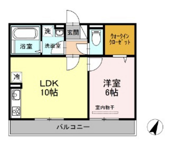 岡山県岡山市南区三浜町１（アパート）の賃貸物件の間取り