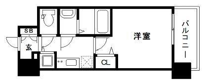 神戸市中央区北長狭通のマンションの間取り