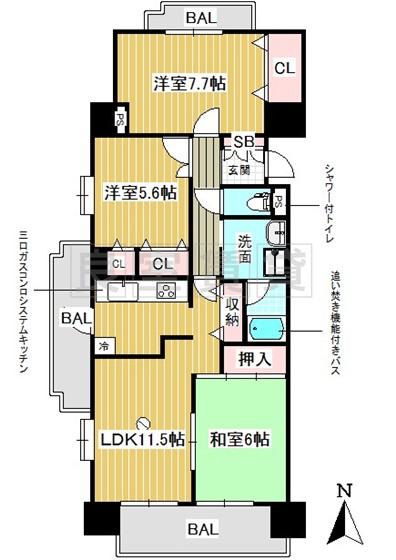 クレスト石川橋の間取り