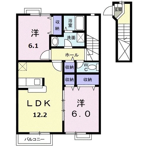 【アルコバレーノ　Ｃの間取り】