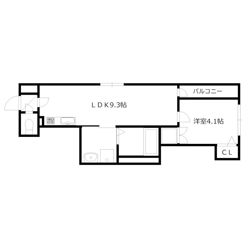 加古川市平岡町新在家のアパートの間取り