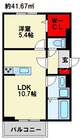 D-room中二十町の間取り