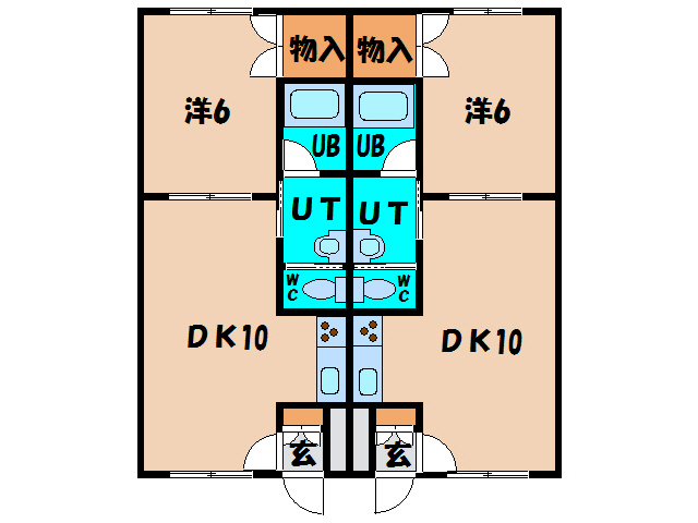 函館市豊川町のアパートの間取り