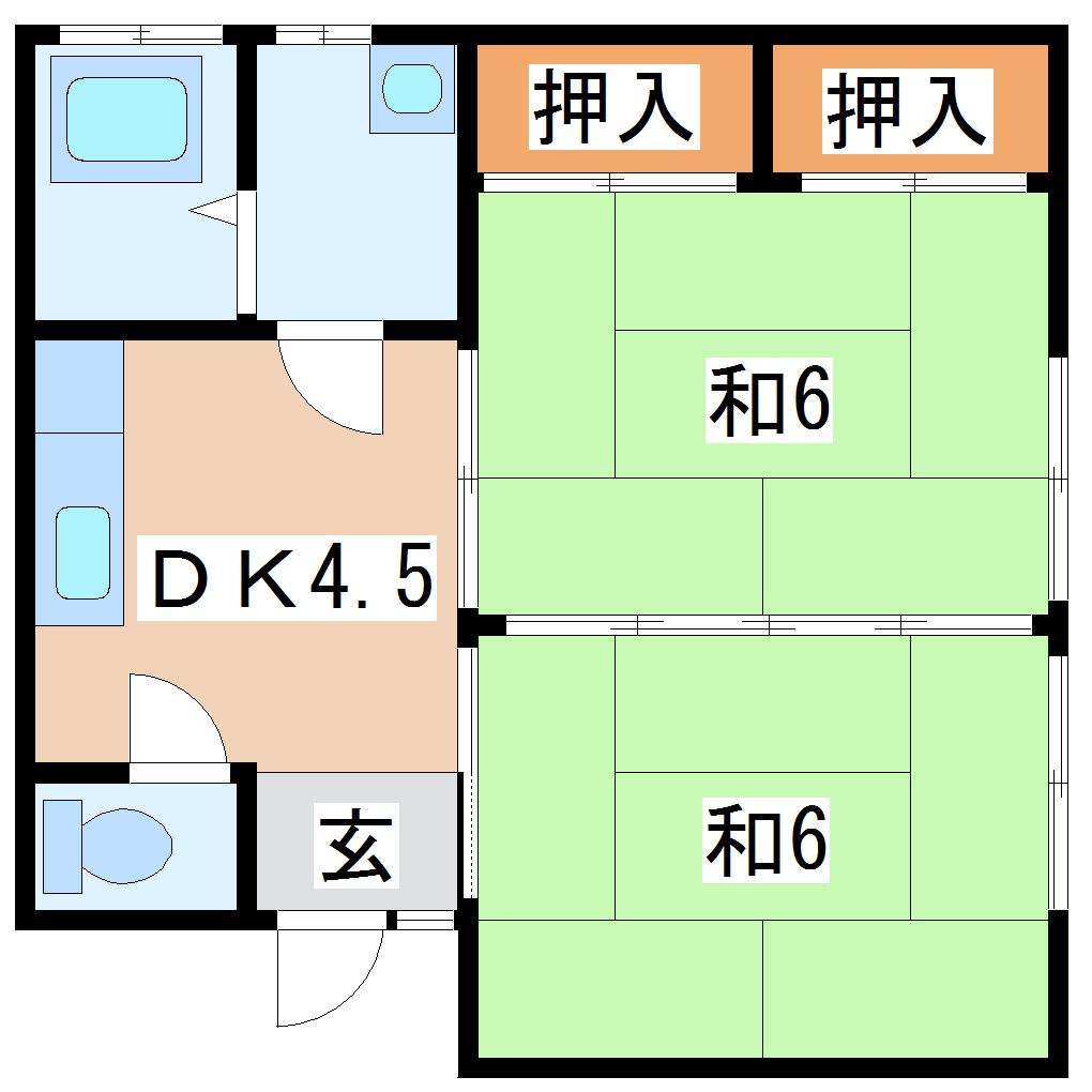 加藤アパートDの間取り