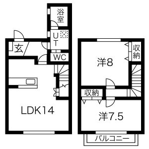 Green Court社が丘(グリーンコートヤシロガオカ)の間取り