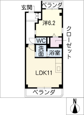 メルベーユ・HAJIIIIの間取り