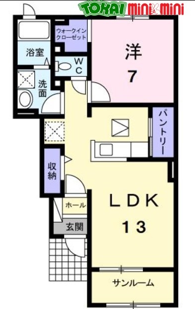 多気郡明和町大字志貴のアパートの間取り