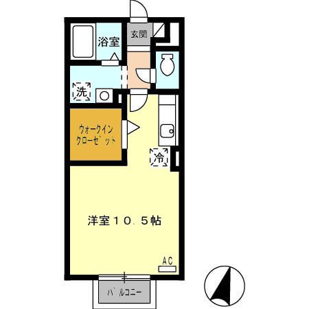 津市一志町田尻のアパートの間取り