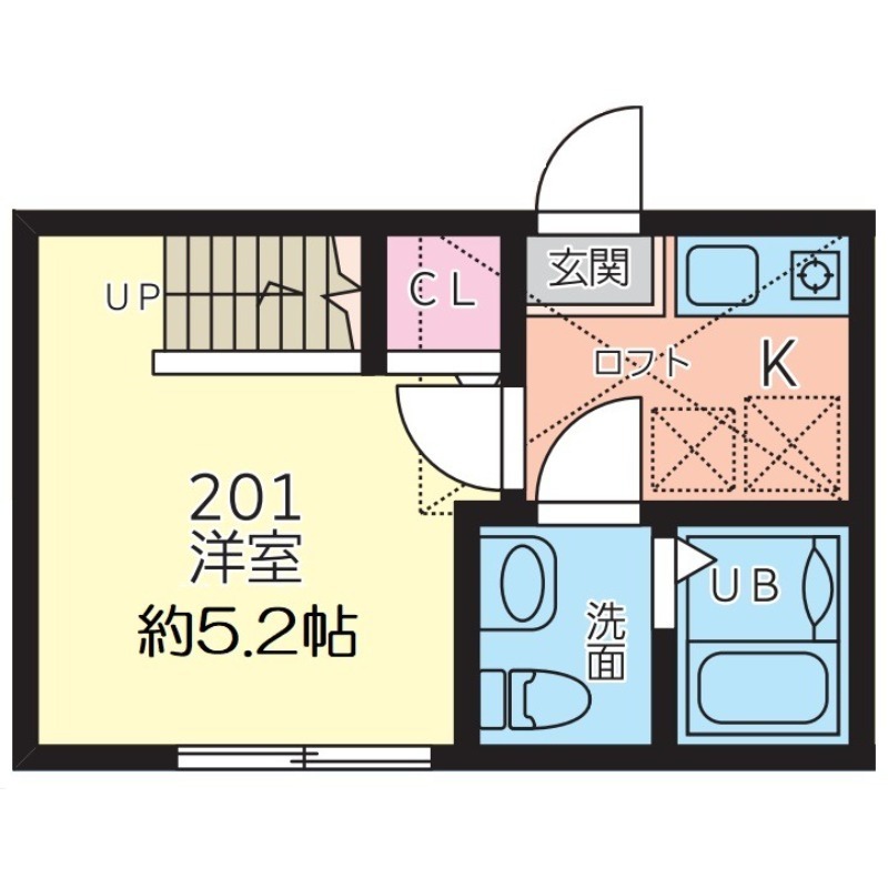 八王子市高尾町のアパートの間取り