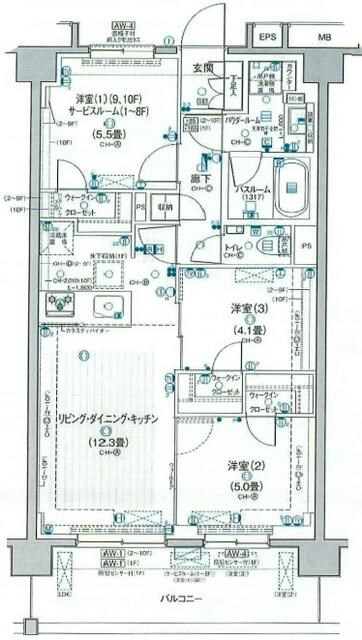 パレステージ茅ヶ崎IIの間取り