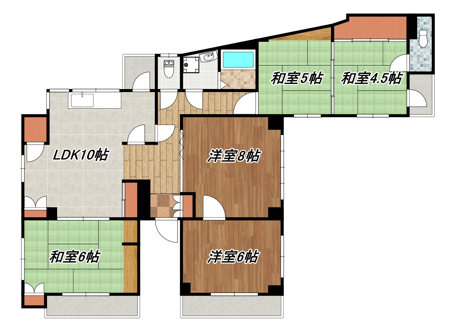 鹿児島市樋之口町のマンションの間取り