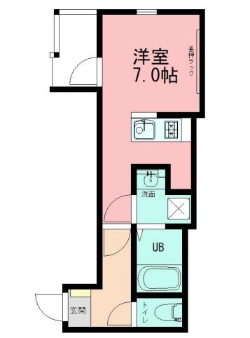 相模原市緑区東橋本のアパートの間取り