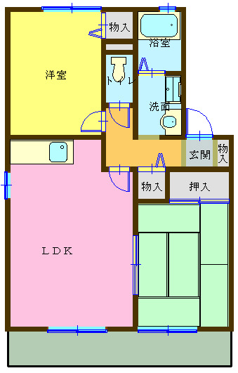 【セジュールきさらぎの間取り】