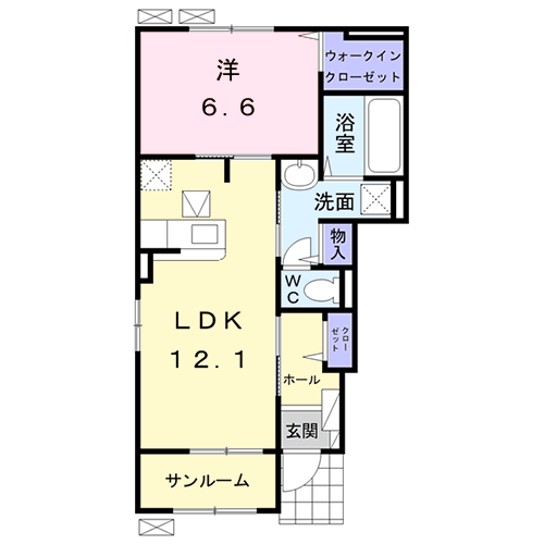 ルナ　ソラーレの間取り