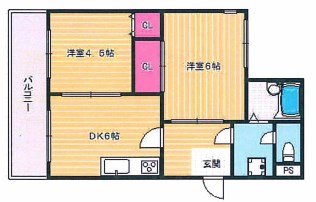 ハイライフ雲雀ケ丘の間取り