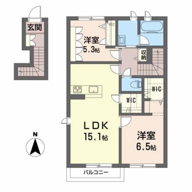 シャーメゾン矢来Ｂの間取り