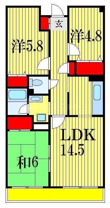 ファミリーフジ2の間取り