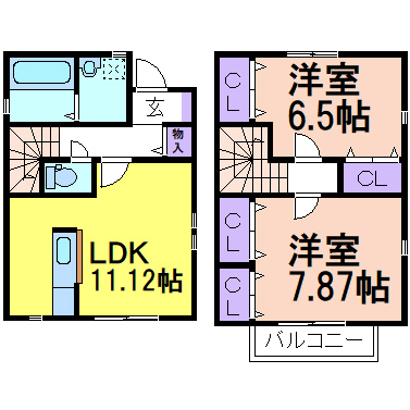 グリーンガーデン（一戸建て）の間取り