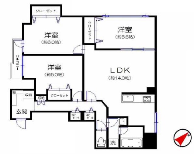 クーネル目黒南の間取り