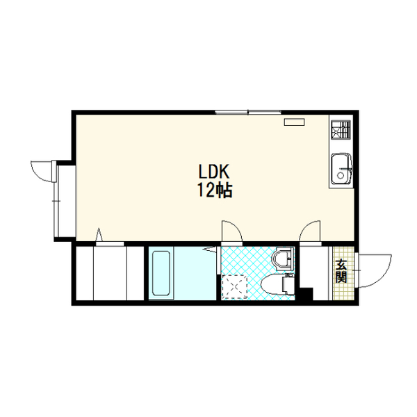 札幌市厚別区厚別南のアパートの間取り