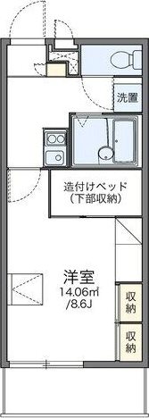 レオパレスアルモニ2番館の間取り