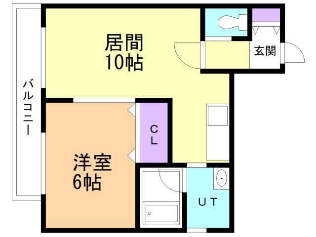 函館市本町のマンションの間取り