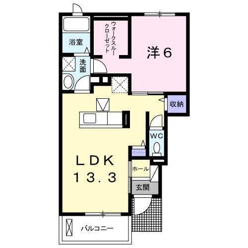 高松市元山町のアパートの間取り