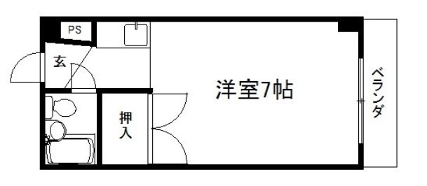 京都市中京区西ノ京樋ノ口町のマンションの間取り