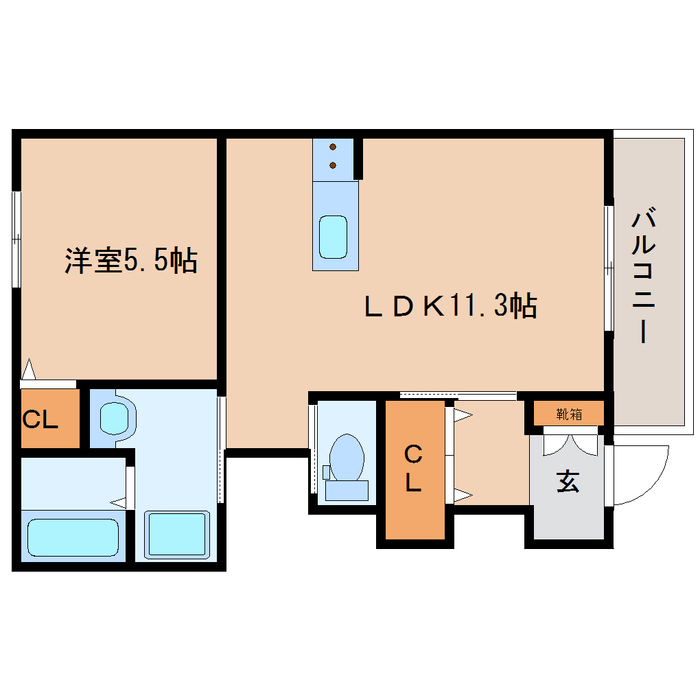 生駒市辻町のマンションの間取り