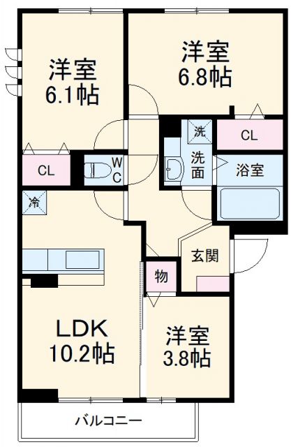 ソレイユの間取り