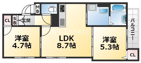 ヤーナパレスノースの間取り