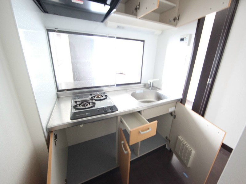 キッチン　システムキッチン（ガス2口コンロ）カウンタータイプ