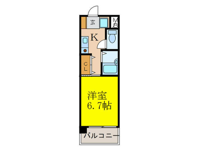 エクセレント上新11の間取り写真