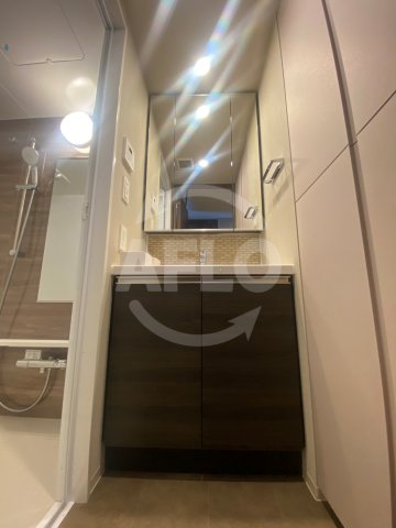 洗面設備　ザ・パークハビオ谷町六丁目テラス　洗面所