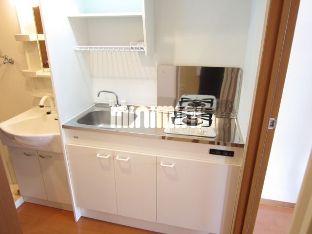 キッチン　一口ガスコンロ付き