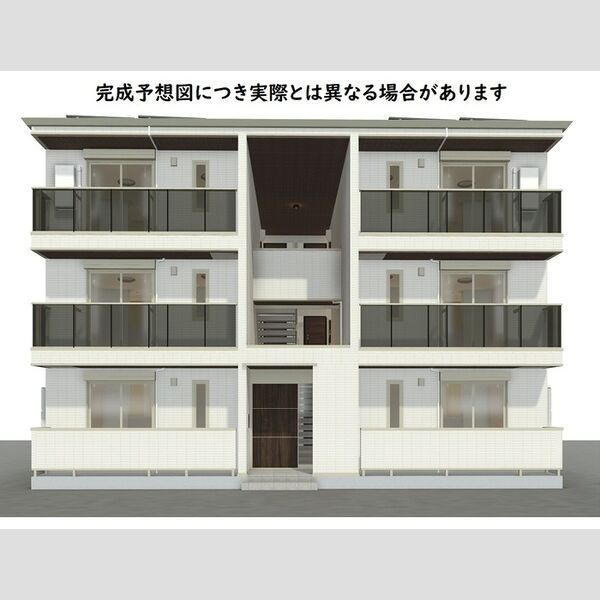 建物外観　完成予想図　パース図