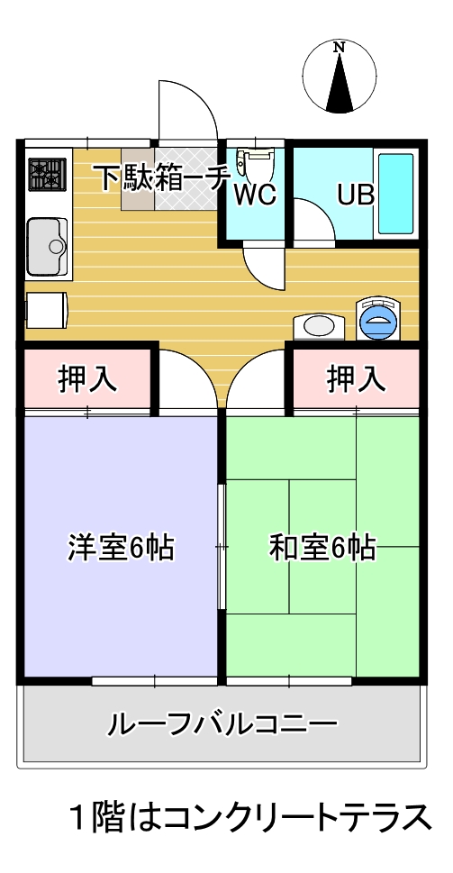 コーポみなみの間取り写真