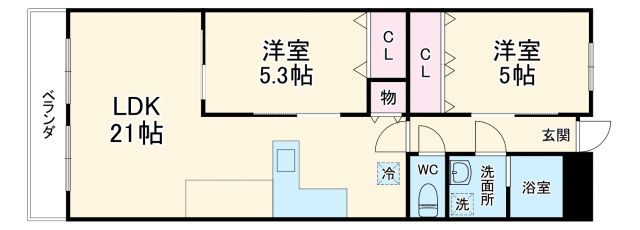 日商岩井豊津マンションの間取り写真