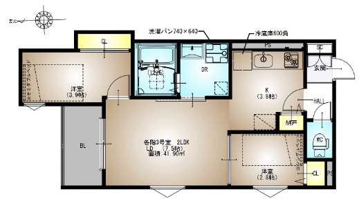 REGALEST喜連瓜破2の間取り写真