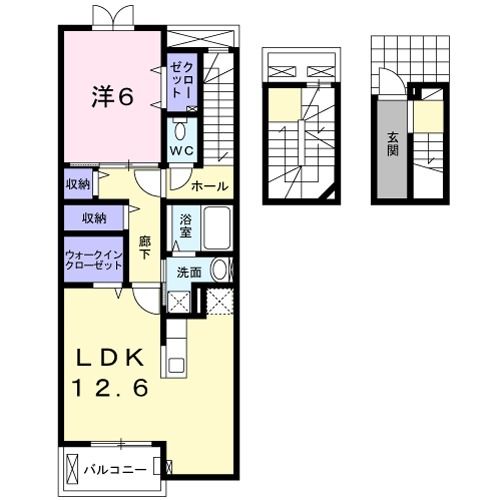 オレンジヒルズ論田Aの間取り写真