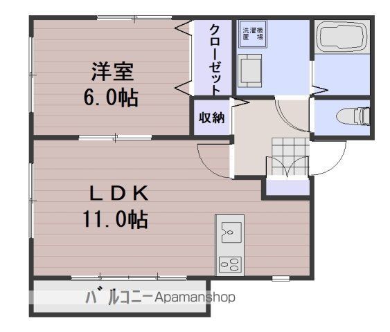 ＪＲ吉備線 備前三門駅 徒歩12分 3階建 築13年の間取り写真