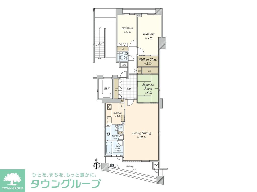 地下鉄東山線 東山公園駅 徒歩4分 7階建 築24年の間取り写真